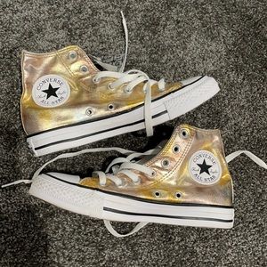 NWT Converse metallic high tops size Women’s 6.5 Rare Authentic